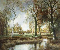 Autumn by Willem Hendriks, oil on canvas, sold Nov 1994