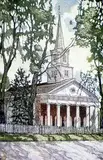 Nicholas Hornyansky, St. Andrew's, Niagara on the Lake, colour etching on paper
