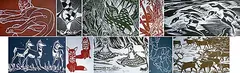 Illingworth Kerr, Portfolio of ten prints #76/100, lino block on paper