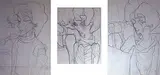 Marion Florence Nicoll, Untitled - Three Sketches of a Lady