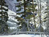 Untitled - Mountain Landscape by Stafford Donald Plant, oil on canvas board, sold Nov 1994