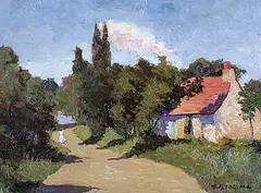 Sarah Robertson, Untitled - A Summer Stroll, oil on panel