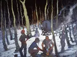 Henri Théatre, Les Bohemiens, 1958, oil on canvas