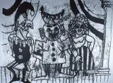 Maxwell Bennett Bates, Punch and Two Others #16/48, 1977, lithograph on paper
