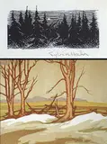 Sylvia Hahn, Melting Drifts, colour wood block on paper