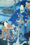 Toyohara Kunichika, Untitled - Genji by the Seashore