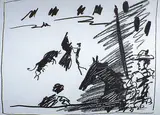 Pablo Picasso, A Los Toros - La Pique, 6.3.61, 1961, lithograph on paper