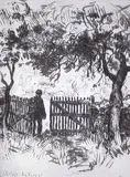 Frank Armington, L'Entree du Verger #24/50, 1923, etching on paper