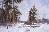 Dorus Arts, Untitled - Gathering Wood, oil on canvas