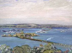 Thomas Harold Beament, View from my Studio, Ryde, Isle of Wight, 1944, oil on panel