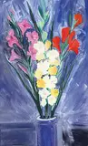 Untitled - Gladioli by David Blackwood, 1989, monoprint on paper, sold Apr 1994