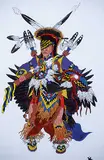 Radford Blackrider, Men's Traditional, 1993, acrylic and ink on archival mat