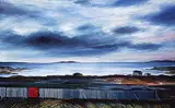 David Blackwood, Red Gate, Templeton, 1987, watercolour and gouache on paper