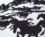Edmund Blampied, Untitled - Galloping Horses
