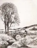 John L. Byrne, Untitled - Ontario Winter Scene with Sleigh