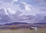 Peter Maxwell Ewart, Open Range [Near Walhachin B.C.], oil on canvas board