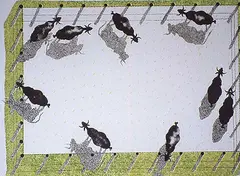 Bird #4/100 by Joseph Fafard, 1977, lithograph on paper, sold Apr 1994