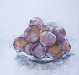 Susan Ford, Plums #6/20, 1982, etching on paper
