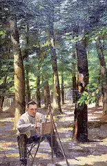 John Wycliffe Lowes Forster, Sketch of Jorge ... Barbizon, oil on canvas board