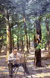John Wycliffe Lowes Forster, Sketch of Jorge ... Barbizon, oil on canvas board