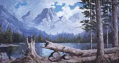 William Harisch, Untitled - Mountain Lake, oil on canvas
