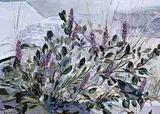 Valerie Hassell, Arctic Willow [Salix Arctica], Broughton Island, Eastern Arctic, 1981, acrylic on wood board