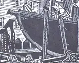 Dorothy Hoover, The America, wood block on paper