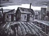 Leonard Hutchinson, Canadian Homes and Gardens #41/50, 1939, wood block on paper