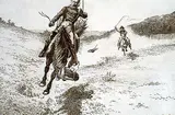 John Innes, Untitled - Bronc Bustin' #77, 1900, etching on paper
