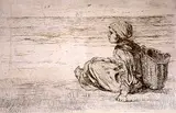Jozef Israëls, Untitled - Young Girl by the Sea