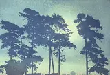 Edward Louis Lawrenson, Harvest Moon, colour etching on paper