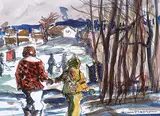 Henri Leopold Masson, Ice Fishing, Gatineau Point, Que.
