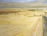 Blue Road to Lyalta by Robert F.M. McInnis, 1981, oil on canvas, sold Apr 1994
