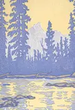 Thomas Wesley McLean, Cathedral Mountain, 1931, colour wood block on paper