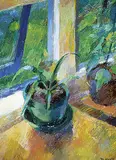 Untitled - Kitchen Table by Alasdair Burns Monro, oil on paper, sold Apr 1994
