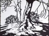 George Douglas Pepper, The Beach Tree, 1924, wood block on paper