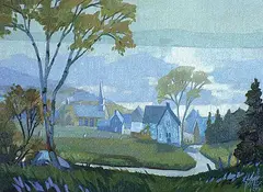 . St. Gilles, Le Matin a St. Fidele, 1987, oil on canvas