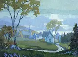 . St. Gilles, Le Matin a St. Fidele, 1987, oil on canvas