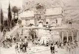 William Walcot, Temple of Beal, etching on paper
