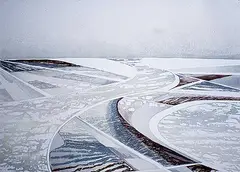 The Northern Prairies III #46/60 by Roslyn Sheinfeld Swartzman, etching and embossing on paper, sold Apr 1994