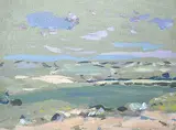Ken Christopher, Oat Field, North of Medicine Hat, 1986, acrylic on canvas