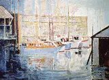 Helen Mary Douglas, Coal Harbour, Nov. Evening '64, 1964, oil on masonite