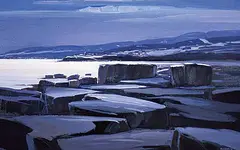Cimitiere de Glaces by Giovanni Gerometta, 1979, acrylic on canvas, sold Nov 1993
