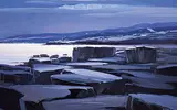 Giovanni Gerometta, Cimitiere de Glaces, 1979, acrylic on canvas