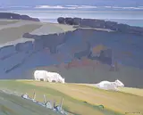 Giovanni Gerometta, Paturage, 1979, acrylic on canvas