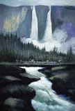 John A. Hammond, Near the Falls, B.C., oil on canvas