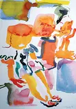 Maureen Harvey, Untitled - Three People, 1992, watercolour on paper