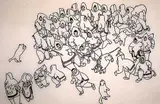 Hannah Kigusiuq, Training Young Hunters #19/50, 1975, stonecut on paper