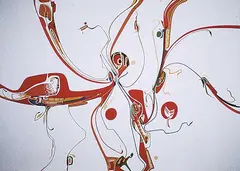 Red Eagle #23/49 by Alex Janvier, 1975, colour silkscreen on paper, sold Nov 1993