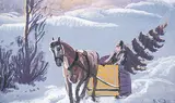 Frank Johnston, Untitled - Bringing Home the Christmas Tree